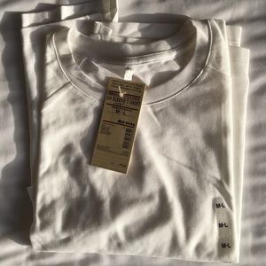 NEW MUJI WHITE 3/4-LENGTH ORGANIC COTTON TEE